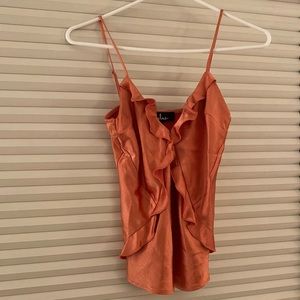 Lulus silk ruffle cami